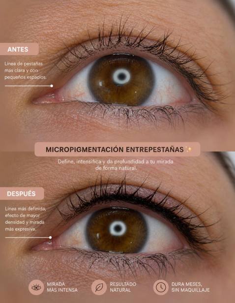 micropigmentación entre pestañas